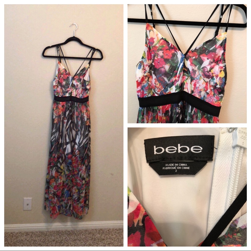Bebe Strappy Maxi Dress